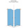 Paroi de douche DOMINO pivotante pliante, côté gauche, L 90x H 200 cm, verre transparent, profilé chromé
