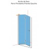 Paroi de douche DOMINO pivotante pliante, côté gauche, L 90x H 200 cm, verre transparent, profilé chromé