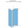 Paroi de douche DOMINO pivotante pliante, côté droit, L 90 x H 200 cm, verre transparent, profilé chromé