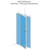 Paroi de douche DOMINO pivotante pliante, côté gauche, L 100 x H 200 cm, verre transparent, profilé chromé