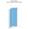 Paroi de douche DOMINO pivotante pliante, côté droit, L 100 x H 200 cm, verre transparent, profilé chromé