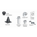 Kit raccord C9 D 80 - D 80 / 125 ventouse PPA, noir KIN C9 80 80PPA/ réf. 27080582