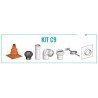 Kit raccord C9 D 80 - D 80 / 125 ventouse PPA, Brique KIB C9 80 80PPA/ réf. 27080583