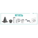 Kit B23P avec prise d air comburant dans le local raccordement mural ou plafond 100 / 150 110PPA terminal noir KTN B23P 110PP
