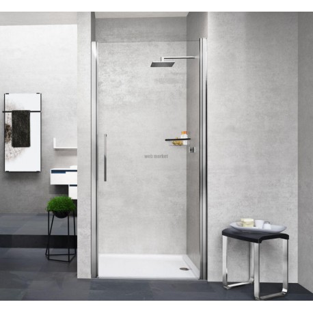 Paroi de douche Young 2 1b 87 extensible 87-91cm verre trempe transparent silver réf Y21B871B