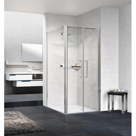 Paroi de douche Young 2 2b 87 extensible 87-91cm verre trempe transparent silver réf Y22B871B