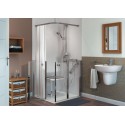 Porte pivotante pliante Larenco en angle 800 mm H 900 mm Réf. 26734