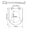 Abattant WOOD SLIM double noir frein de chute longueur 420 à 475mm réf. 7WD00028801