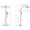 Colonne de douche Oblo Design avec mitigeur thermostatique et douche de tête rectangulaire réf. E20642-CP