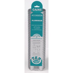 Gaine accordéon aluminium longueur 0,45 m diamètre 125 x 131 mm réf. 045125