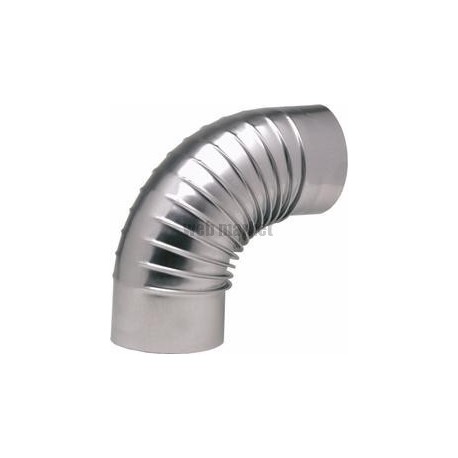 Coude 90° plissé Inox 304 diamètre : 125 réf. 362125