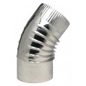 Coude 45° plissé Inox 304 diamètre : 97 réf. 364970