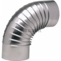 Coude 90° plissé Inox 304 diamètre : 153 réf. 362153