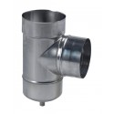 Té de tubage EQ inox 90° piquage mâle + purge D 200 réf. 884200