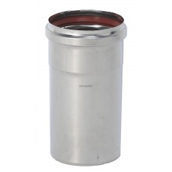 Tuyau Inox 316 - 4 / 10 - 500 mm diamètre 80 + joint à lèvres pour chaudières condensation réf. 850080