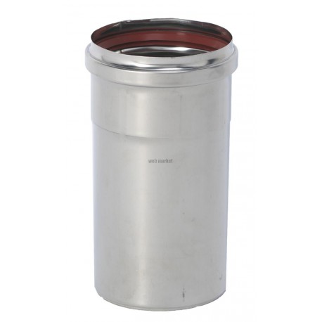 Tuyau Inox 316 - 4 / 10 - 250 mm diamètre 80 + joint à lèvres pour chaudières condensation réf. 833080