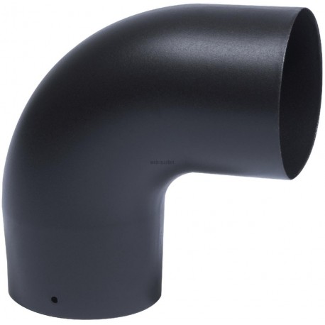 Coude émaillé mat acier 90° diamètre 125 mm bois/fioul/gaz réf. 342424