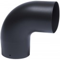 Coude émaillé mat acier 90° diamètre 125 mm bois/fioul/gaz réf. 342424