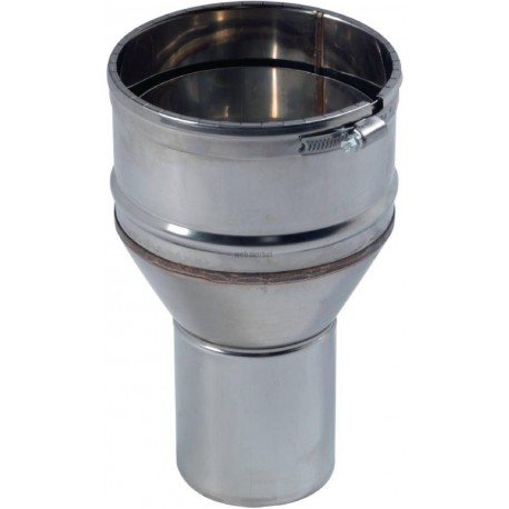 Système ten pression inox rigide reduction inox316 d 125 femelle x d 80 mâle + joint à lèvres réf. 812580