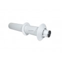 Terminal horizontal Rolux Gaz aluminium et PVC diamètre 80 / 125 longueur 800 mm Gaz Blanc réf. 223093