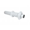 Terminal horizontal Rolux Gaz aluminium et PVC diamètre 80 / 125 longueur 800 mm Gaz Blanc réf. 223093