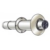 Terminal horizontal Rolux Gaz aluminium et PVC diamètre 80 / 125 longueur 800 mm Gaz Blanc réf. 223093