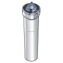 Conduit de fumée concentrique système emboîtement aluminium et PVC diamètre 60 / 100 de longueur 500 mm réf. 227351