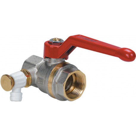 Vanne à sphère PN40 ACS femelle femelle avec purge 15x21 réf. 2375R404CD