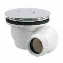 Bonde de douche GOULUE chromée à sortie multi-directionnelle D90 capot métal Réf 57760000000