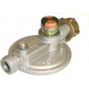 Détendeur sécurité butane 1,3kg/h, 28mbar, écrou bouteille mâle 20x150 avec indicateurS/R  réf B199591