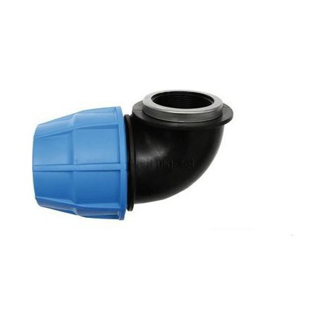 Raccord coudé femelle D25-20x27 polypropylène 1013025 réf 1013025