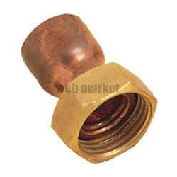 Raccord 2 pièces droit douille Cu 15/21-18 8359GLCu (sachet de 2 pièces) ALTECH