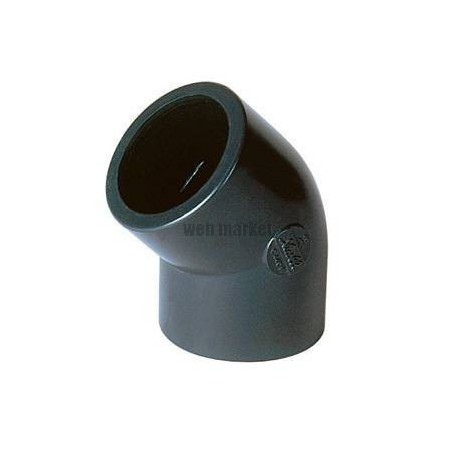 Coude femelle femelle pression 45 diamètre 63mm rèf. c463f