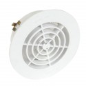 Grille ronde intérieure avec moustiquaire PVC diamètre 125mm GATM125