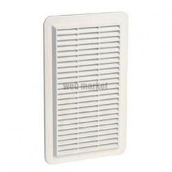 Grille d'aération spéciale façade en applique rectangulaire verticale blanc 1GAPMV