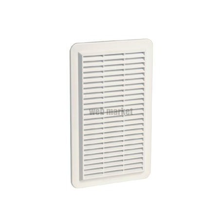 Grille d'aération spéciale façade en applique rectangulaire verticale blanc 1GAPMV