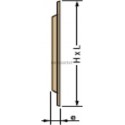 Grille d aération en applique spécial façade - 1GAPM2 - polystyrène teinte sable - 323x226 mm