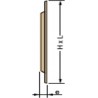 Grille d aération en applique spécial façade - 1GAPM2 - polystyrène teinte sable - 323x226 mm