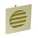 Grille d aération spécial façade pour tube PVC - 1GETM100 - teinte sable - 124x124x38 mm- Ø 100 mm