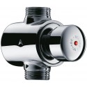 Robinet temporisé Tempostop pour douche sans réglage de débit raccordement mâle male 20 x 27 débit 12 litres par minute : réf