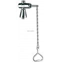 Ensemble de douche Tempostop à chaîne avec pomme fixe inviolable débit 8 litres par minutes robinet M15 x 21 temporisé : réf.