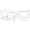 Baignoire fonte Soissons 170x70 blanc sans pieds réf. E2921-00