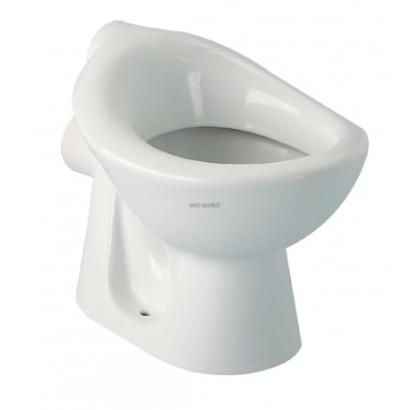 Cuvette indépendante CRECHE 27x38cm en porcelaine avec sortie horizontale D85mm, blanc réf. P256301