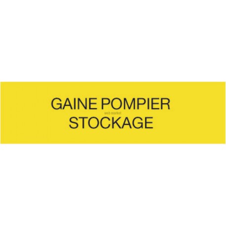 Plaque Gaine pompier stockage Réf 308091