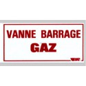 Plaque signalétique VBG   sécurité gaz   réf. 22L0792030