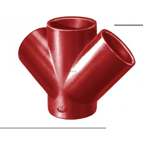 Embranchement Culotte double SMU S 45° en fonte diamètre nominal 125-125mm Réf. 156817 PAM