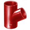 Culotte fonte simple 68° SMU® S - brun-rouge - Ø 150/100 mm