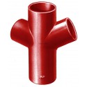 Culotte double 68° SMU® S - fonte brun-rouge - Ø 150/125 mm