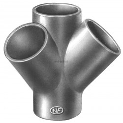 Culotte double d équerre 45° SMU® Plus - fonte brun-rouge - Ø 100/100 mm