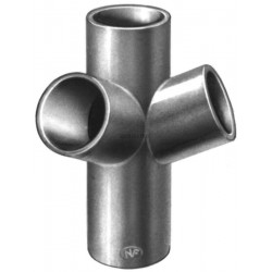 Culotte double d équerre 68° SMU® Plus - fonte gris - Ø 100/100 mm